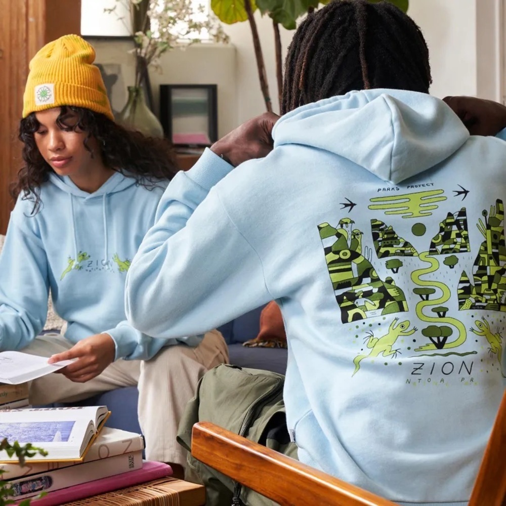 Parks Project Zion Lizards Hoodie NWT Rare National Park Graphic XS
